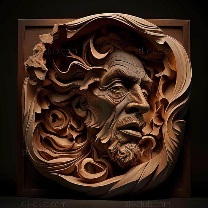 3D мадэль Говард Лайон, американский художник. (STL)